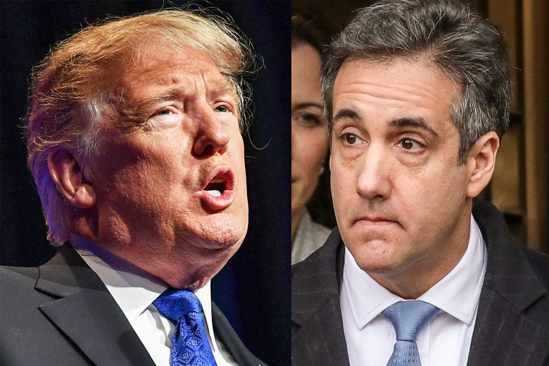 Donald Trump and Michael Cohen.